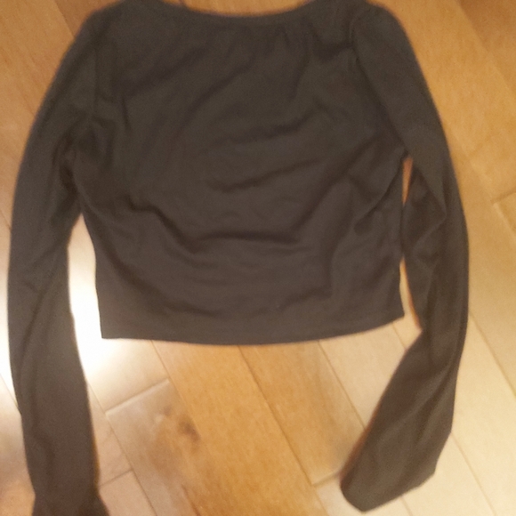 Black crop long-sleeved - Picture 2 of 2